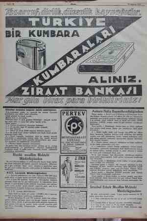  Sahife 10 1 İM e Akşam 23 Ağustos 1937 Jsanrn dirlik düzenlik, MOP Hilâliahmer hastabakıcı hemşireler mektebi müdürlüğünden: