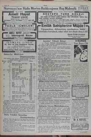  a O Şa Şİ yg MM Rika me Sahile 12 ————ş—ğ—ğ— 21 Eyüll 1932 HASAN ECZA DEPOSU Norveçya'nın Halis Morina Balıkyağının Baş...