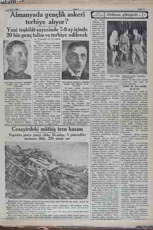  25 Eylil 1992 Akşam Sahife 7 - Almanyada gençlik askeri terbiye alıyor? Yeni teşkilât sayesinde 7-8 ay içinde 20 bin meşgul