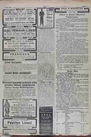    Sahife 13 20 Eylül 1932 IM Şehzadebaşı MiLLET Tiyatrosu Bu 860. Ji bermsilerine başlıyacak. Büyük san'atkâr NAŞIT Bey...