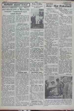  Akşam 8 Teşrinievvel 1932. Mançurya hakkındaki rapor - Alman- yanın müsavat talebi ve Makdonaldın tavassutu - Yunanistanda