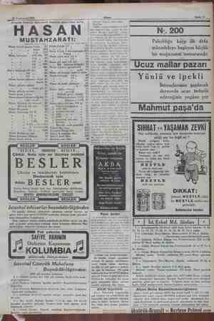    ep 2 Tesriniswrel 1932 “Avrupada birinciliği diplomalarla musaddak şayanı itimat marka. HASAN MUSTAHZARATI: şam Beyoğlu...