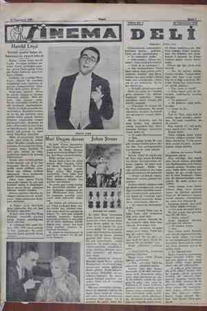    Harold Loyd Sevimli aratist Italya ve Ispanyayı da ziyaret edecek Meşhur sinema artisti Harold Loydin Avrupaya geldiğini