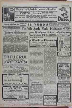  ve me ar 21 Teşrinisanl 1932 Fennin, kimyanın en son il Umumi deposu: İstanbul Reji han No, 2 - 3, Telgraf adre deposu ve...