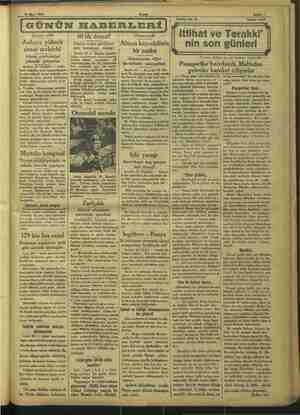    26 «26 Mart 1953 1933 (GÜNÜN HABERLERİ) Ziraatı ıslah Ankara yüksek ziraat mektebi Alman ın profesörleri yakında geliyorlar