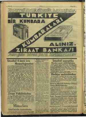    £ i l ! H | | Sahife 14 Akşam Jasarruf dirlik, dizenlik İka vmağnalır. 30 Mart 1933 İstanbul Â üncü icra - Memurluğundan: ,