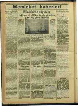    Sahife 6 Memleket 30 Mart 1933 haberleri Kü üçük bi ktroeile| yürüyecek makine ki Boluda bu işle uğraşanlar var Bolu 25...