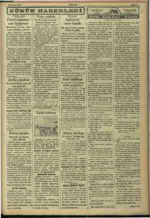    20 Haziran 1933 Haziran 1933- AKŞAM (sö ÜNÜN HABERLERİ Petrol, altın Petrol araştırma- sına başlanıyor Mütehassis bir kaç