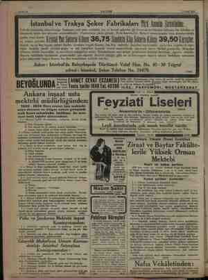    /0 Sahife 10 1 Eylül 1933 İstanbul ve Trakya Sli) Fabrikaları Tin Alli Sireni abim çıkarılma ağa başlanan yeni sene olm...
