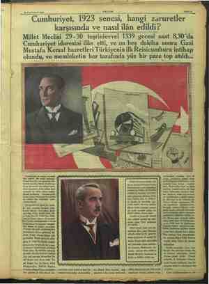    — li Maş — G8 ü mm — m — AKŞAM Sahife 9 «- 29 Teşrinievvel 1933 Cumhuriyet, 1923 senesi, hangi zaruretler karşısında ve...