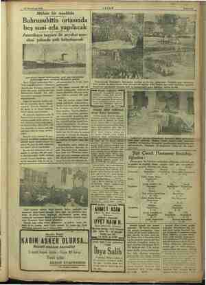  23 Teşrinisani 1933 Mühim bir teşebbüs Bahrımuhitin ortasında beş suni ada yapılacak Amerikaya tayyare ile seyahat mes- elesi