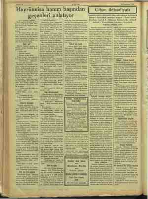  ml ğa. | i i | di | 1 eN | | Sahife 10 AKŞAM 24 Teşrinisani 1933 Hayrünnisa hanım başından geçenleri in TBaş tarafı birinci