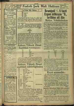    3 Kânunuevvel 1933 Zafiyeti umumiye, Iştahsızlık ve kuvvetsizlik mrs e kağ ri yük faide ve tesi Fosfatlı Şark Malt Hulâsası