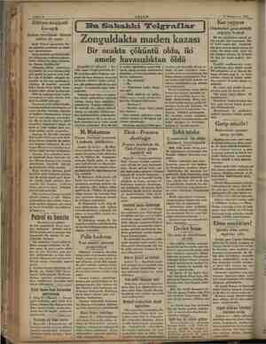   e Ye 7 © Sahife 2 AKŞAM 13 Kânunussni 1934 “Dünya vaziyeti karışık Italyan meclisinde okunan mühim bi Dd Deyli Telgraf...