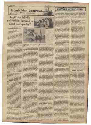    4 Şubat 1934 — istanbuldan Londraya. 8 5 Şileple bir yolculük İngilizler büyük şairlerinin hatırasını nasıl saklıyorlar? ia