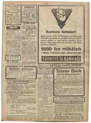    EET 7 EZA 27 Subat 1934 ———— AKŞAM Deniz yollari VAPURCULUK TÜRK ANONİM ŞİRKETİ te Acentalığı n han, , Telefon: 22925 mei|