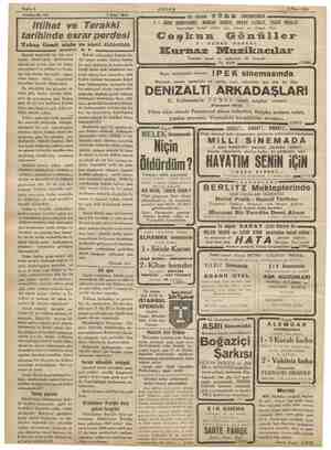  Sahife 4 Tefrika No. 131 — 1 Mart 1934 Iftihat ve Terakki tarihinde esrar esrar perdesi Babıâli baskınile bir kaç saat...