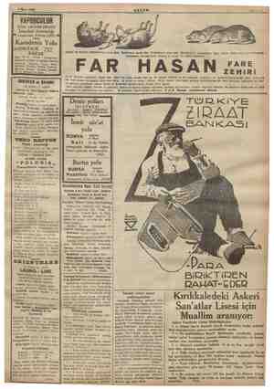  . 4 Mart 1934 VAPURCULUK TÜRK ANONİM ŞİRKETİ İstanbul e #8 Liman han, Telefon: 22925 Karadeniz Yolu | ve yapar R İİ Fareler