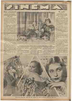  Sahife 8 8 Mart 1934 Niçin evlenmiyor? Jeanette Mac Donald: “Boşanmaktan korktuğum için!,, diyor Sevimli sinema yıldızı...