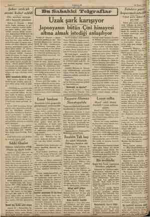    Sahife 2 AKŞAM 22 Nisan 1931, Şeker istih'âk resmi kabul edildi Dün mecliste cereyan eden hararetli müzakere ! Ankara 21 ve