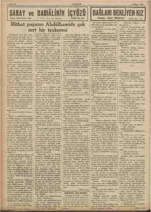    b E ES AE re Sahife 8 AKŞAM 6 Mayıs 1934 Yazan: SULEYMAN KÂNI SARAY ve BABIÂLİNİN İÇYÜZÜ — Tercüme, iktibas hakkı mahfuzdur