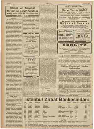    öd Ke tuf değildi, tamamile hususi b ii ini di Ge le AKSAM Sahife 4 Tefrika No.192 Htihat ve Terakki tarihinde esrar...