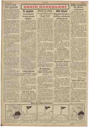    İsti 20 Mayıs 1934 AE Eye Sahife 3 — 'AKŞAMDAN AKŞAMA >“ . je Şişli mezarlığı , Beyoğlu, Maçka ve Şişli taraf- larında...