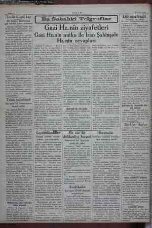  Sahife 2 AKŞAM 17 Haziran 1934 Tevfik Rüştü bey Bir bulgar gazetesinin çok takdirkârane makalesi Hariciye vekilimiz Tevfik
