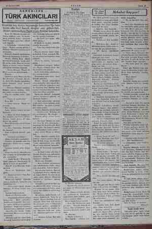  22 Haziran 1934 AKŞAM AKDENİZDE TÜRK AKINCILARI Yazan: İSKENDER FAHREDDİN Tetrika No, 90 Gemiciler hep birden bağrışmağa...