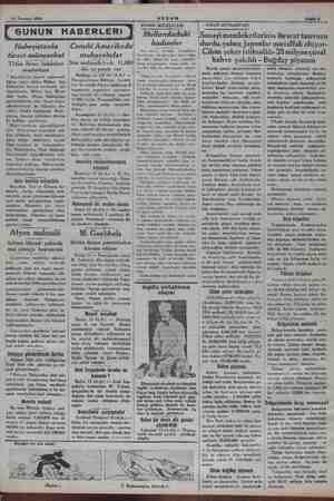  13 Temmuz 1934 Habeşistanla ticari münasebat Tütün ihracı imkânları | araştırılıyor / Yekenderiye ticaret mümessil İiğine...
