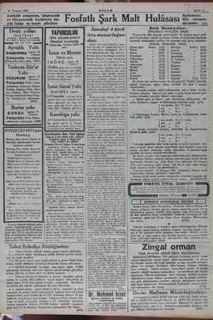  e e im 18 Temmuz 1934 : AKŞAM Vİ sean Ve küvetsizlik raldanda bi F Osfatlı Şark Malt Hulâsası Her “eczane. de satılır. (95)