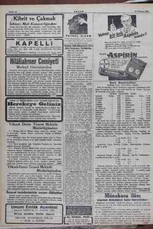  19 Temmuz 1934 iKibrit ve Çakmak İnhisarı Mali Komiserliğinden: Kaçak takibatina tabi olan çakmaklar, resmi ödenmemiş dam-