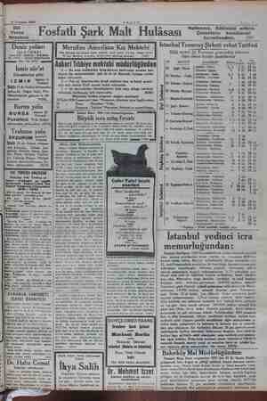    29 Temmuz 1934 A Deniz yolları İŞLETMESİ Atenteleri: Karaköy - Koprabanı 42063 — Birkeci Mahtrdarrade Han Tek PET İzmir...