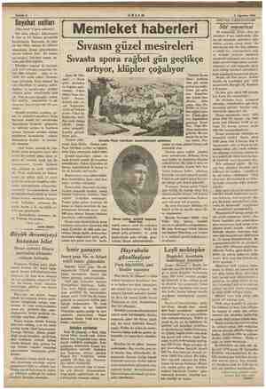    Sahife 6 AKŞAM Seyahat notları (Baş tarafı 4 üncü sahifede) âd ikelde Yy: iç karyola, açık yeşil taftadan eee be- yaz lâke