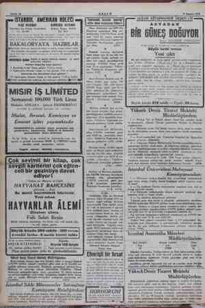     i f i i Sahife 1 AKŞAM 9 Ağustos 1934 iSTANBUL AMERİKAN KOLECİ KIZ KISMI ERKEK KISMI Amerikan kız Koleji, Arnavutköy ©...