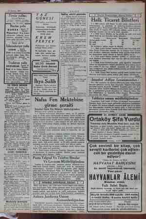    12 Ağustos 1934 AKŞAM Deniz yolları İŞLETMESİ Acenteleri: Karaköy » Koprabaşı el 42863 — Birkeci Mahardaradı la e 100...