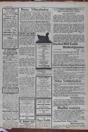    14 Ağustos 1934 AKŞAM Deniz yolları İŞLETMESİ Acenleleti: Karaköy » Koprabaşı Tel 42608 — Girkeci Mahürdareıde Han Tek...