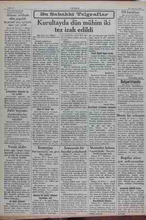  Sahife 2 AKŞAM 20 Ağustos 1934 SON TELGRAFLAR Alman intihabı dün yapıldı 38,280,000 evet, 4,275,000 hayır reyi verildi Berlin
