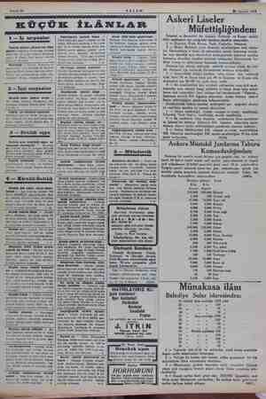  Sahife 10 AKŞAM 22 Ağuslor 1984 KÜÇÜK İLÂNLAR 1 — İş arıyanlar Teknik tahsili yüksek bir Türk genci — İngilizce ve almanca