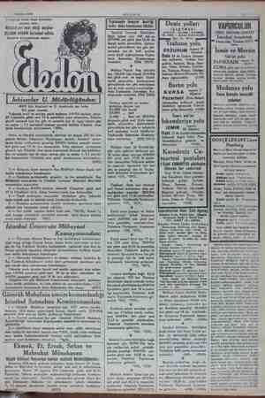    Ağustos 1934 AKŞAM Y-vrunuz ishal veya dizanteri olursa, onu NESTLE nin imal ettiği meşhur ELEDON AYRANI ile tedavi ediniz.