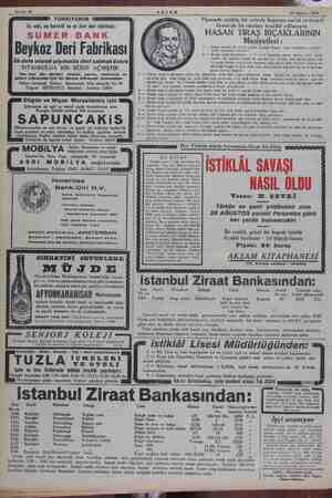    Sahife 12. 29 Ağustos 1934 Piyasada müthiş bir velvele koparan san'at ve ticaret âleminde bir misline tesadüf edilmeyen...