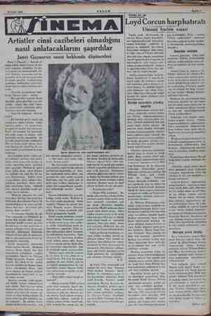    15 Eylül 1934 Sahil 7 Artistler cinsi cazibeleri olmadığını nasıl anlatacaklarını şaşırdılar Janet Gaynorun sanat hekkında