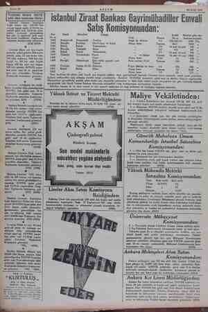  ve 3 ayda Maarif muzaddak diçloma Sahife 10 AKŞAM 23 Eylül 1934 Tophanede levazım âmiri satın alma komisyonu ilânlı İstanbul