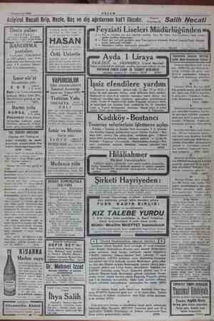  MMA 1 Teşrinievvel 1934 AKŞAM Asipirol Necati Grip, Nezle, Baş ve diş ağrılarının kat'i ilâcıdır. Deposu Bahçekapıda Salih