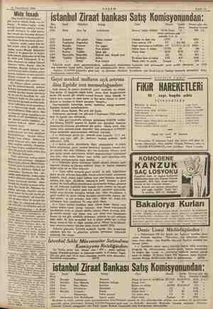    gm Er Kl İML 11 Teşrinievvel 1934 AKŞAM Sahife 13 saca, ; istanbul Ziraat bankası Satış Komisyonundan: gibi Hm inecek...