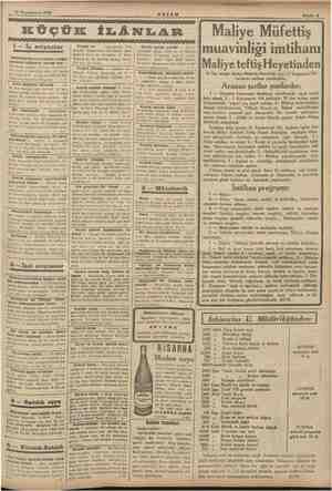    15 Teşrinievvel 1934 AKŞAM KÜÇÜK 1 — İş arıyanlar DARE DR 2 EAT Bankalarda ve mutober mağa- Zâlarda kâtibelik etme! ek için