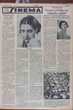  MED Kl. 10 Teşrinisani 1934 YA Filim yıldızları neden çabuk unutulurlar? Kay Francis Moris Şövalye ile sadece dost olduğunu