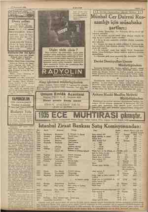    19  Teşrinisani 1934 Acenteleri: Karaköy « Köprübaşı Li 42562 — Birkeci Mühtürdarsade Tel: 22740 amman İSKENDERİYE YOLU...