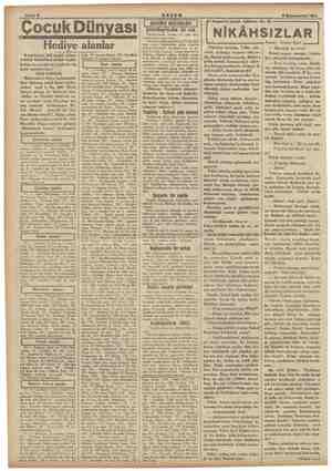    e Vey Erp DR Sahife 8 iie Çocuk Dünyası Hediye alanlar mek. 33 numara Hamit, 70 - Kumkapi şa 93 numara me. 8 teşrinisani
