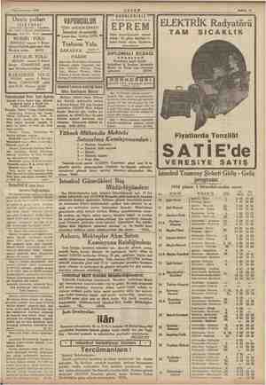    7 Kânunuevvel 1934 Deniz yolları si Köprübaşı Birkeci Mühürdarrade MERSİN YOLU EBOLU vapuru 9 Birinci kânun PAZAR günü saat